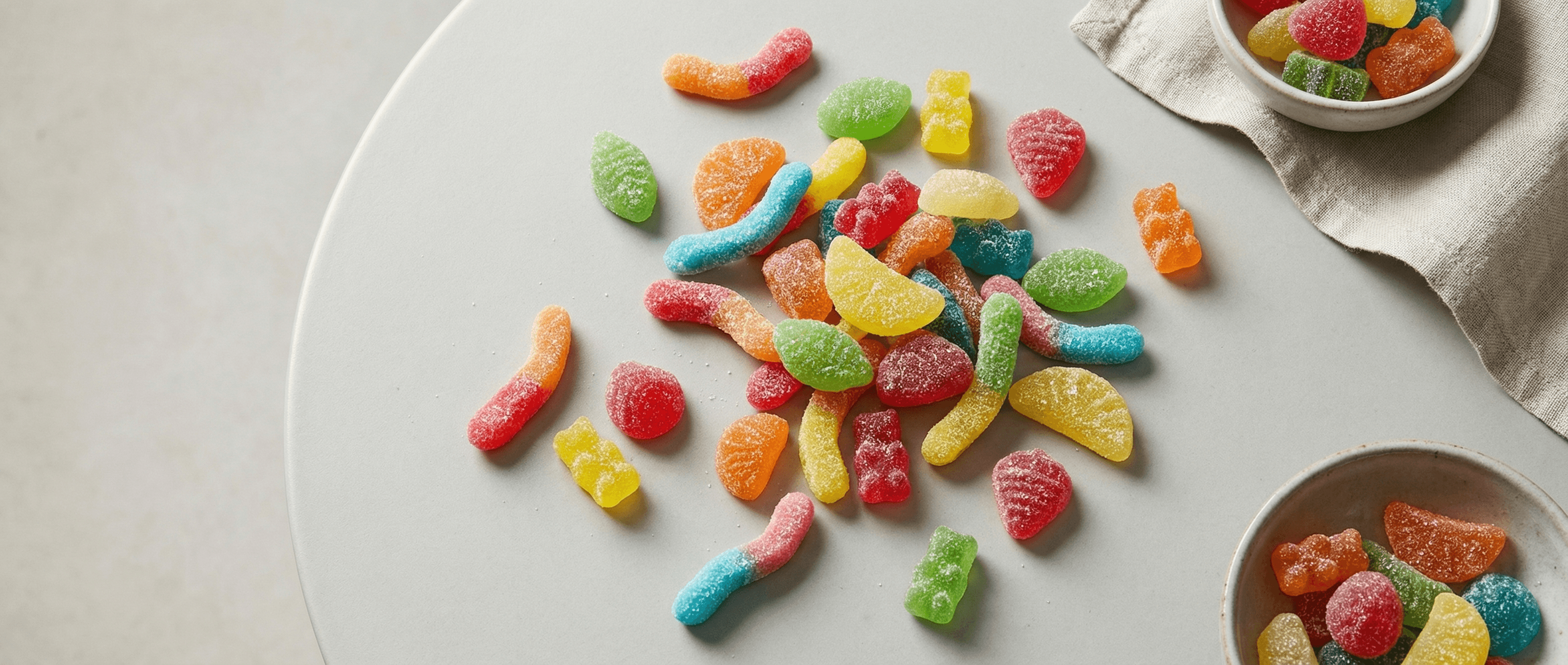 Colorful Swedish candy spread